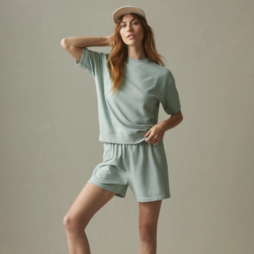 American Giant Short Sleeve Crew Sweatshirt Top